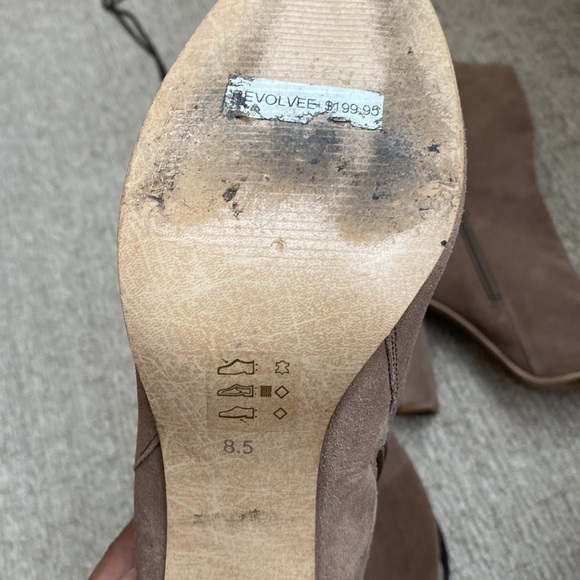 Steve Madden Revolvee Over the Knee Suede Leather Lace Up Block Heel Boho Boots - Picture 9 of 9